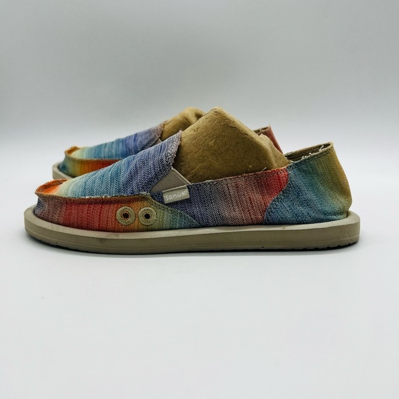 Sanuk Colorful Slip-On Loafers Size 7 - Picture 2 of 10